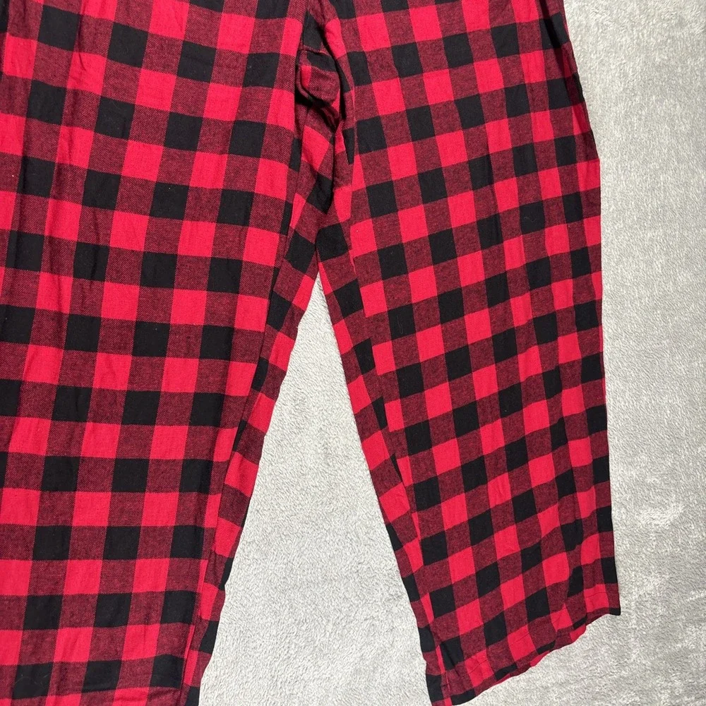 CHARTER CLUB Intimates Black Straight Leg Plaid Sleep Pants Size XXL New